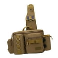 thumbnail image 4 of Almencla Pêche Porte Canne Porter Sac Sac Sac Poitrine pour les Hommes Femmes Randonnée L L Taille Kaki, 4 of 8