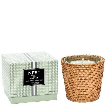 Nest Fragrances Rattan Wild Mint And Eucalyptus 3-wick