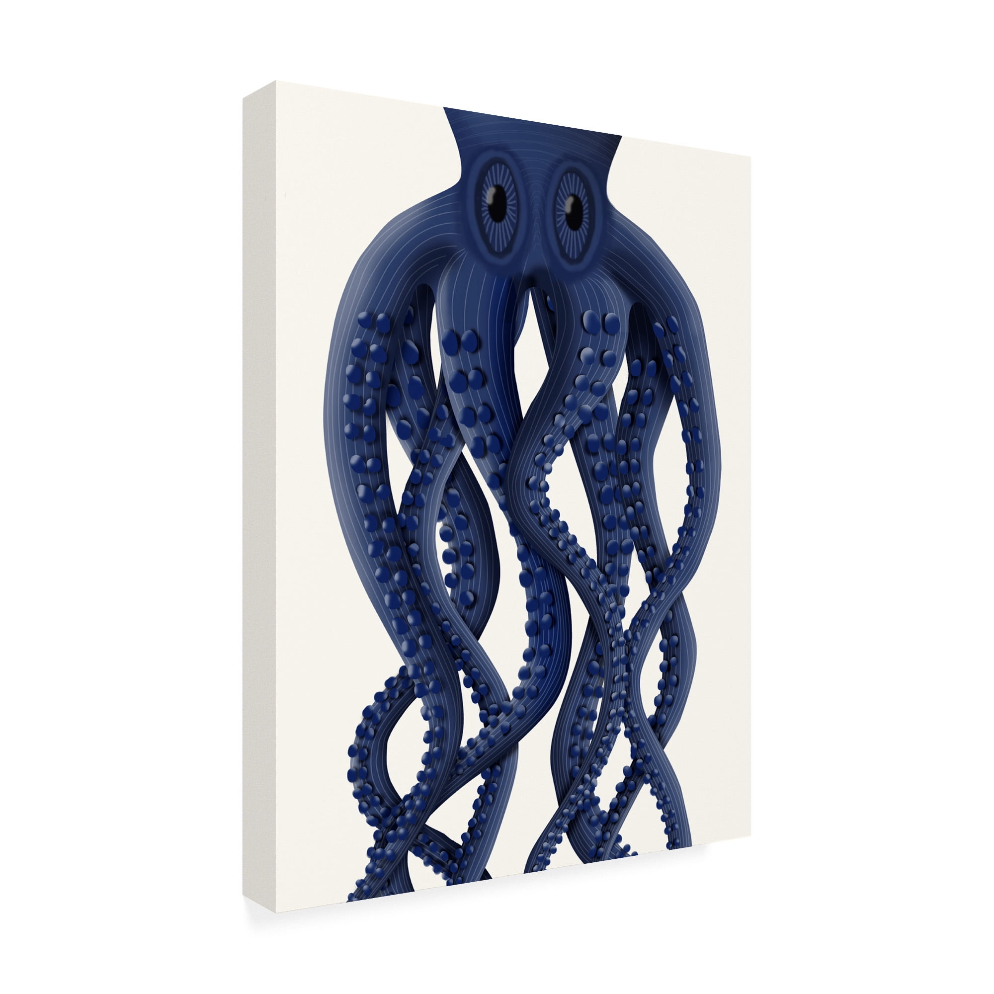 Trademark Fine Art 'Giant Octopus Blue' Canvas Art by Fab Funky