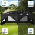 thumbnail image 6 of HOTEEL 10x20ft Popup Canopy Waterproof Canopy with 6 Sidewalls Outdoor Commercial Instant Shelter Beach Camping Canopy Tent for Party, Black, 6 of 9