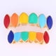 thumbnail image 2 of Parrillas de arcoíris chapadas en oro de 14 quilates con dientes de vampiro de colores arcoíris de estilo hip hop + 2 barras de moldeado adicionales, 2 of 5