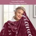 thumbnail image 3 of XZYG Grandma Birthday Blanket from Granddaughter Grandkids Grandma Blanket Super Soft Throw Burgundy Warm and Comfy Throw Blanket(40*50inch), 3 of 6