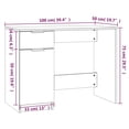 thumbnail image 4 of vidaXL Desk White 100x50x75 cm Engineered Wood, 4 of 5