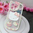 thumbnail image 1 of Sanrio-funda de Hello Kitty Kuromi My Melody Cinnamoroll, bonita carcasa de dibujos animados de gatito 14pro para iPhone 13 Promax Apple 12, 11 Fivean LED, 1 of 2