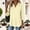 A422 Beige, variant on Blouse for Women V Neck Three Quarter Sleeve Fashion Loose Fit Solid Color Soft Lightweight Side Split Pullover Dressy Officewear Work Uniform Summer Tops