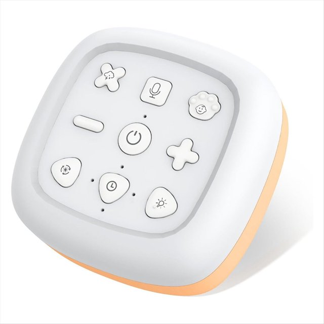 Máquina de Sonido de Ruido Inalámbrica, 30 Sonidos, Ayuda para Dormir, Luz para Bebés de 7 Colores con Grabación de