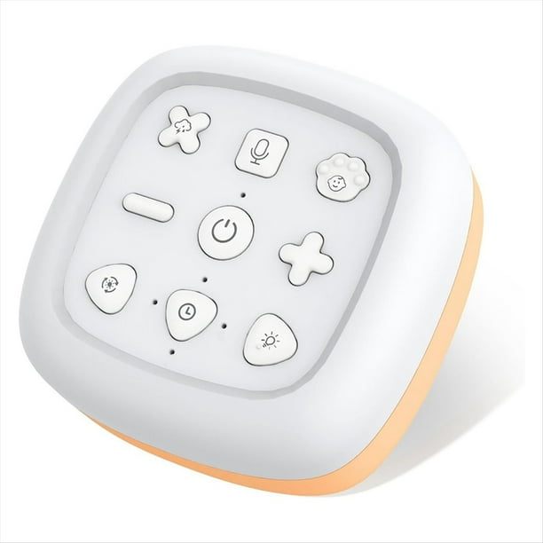 Máquina de Sonido de Ruido Inalámbrica, 30 Sonidos, Ayuda para Dormir, Luz para Bebés de 7 Colores con Grabación de