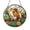 Acrylic 3.5 Inch, variant on Guinea Pig Stained Glass Suncatcher, Round Window Panel with Succulents and Flowers for Cute Pet Lover Decor