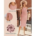thumbnail image 3 of Ekouaer Maternity Midi Dress Sleeveless Halter Neck Bodycon Pregnancy Dress Baby Shower Dress Outfit Daily Wear, 3 of 6