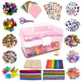 thumbnail image 1 of Kit de caja de manualidades para niños de más de 1000 piezas, artes y manualidades para niños pequeños, incluye pompones, limpiadores de tuberías, caja plegable de plumas WD.WDQZL Hogar, 1 of 5