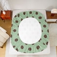 thumbnail image 5 of Homewish Green Brown Geometric Circle Boy Girl Twin Sheet Sets 3pcs,Polka Dots Twin Fitted Sheet Microfiber,Vintage Aesthetic Breathable Flat Sheet,Luxury Bedroom Decor, 5 of 7