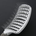 thumbnail image 2 of Professional Ribs Comb Women Wet Massage Styling Tool Hairbrush(Black), 2 of 6