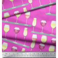 thumbnail image 3 of Soimoi Poly Georgette Fabric Wine Glass Bar Fabric Prints By Yard 42 Inch Wide, 3 of 3