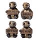 thumbnail image 1 of Adornos de tortuga marina JWDX, conjunto de cuatro estatuas de tortugas marinas adorables con letreros y frases divertidas, con detalles náuticos, costeros, marinos, oceánicos, de playa, tortugas, 1 of 8