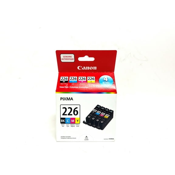 Genuine Canon Pixma CLI-226 Black, Cyan, Magenta, Yellow Ink Value Pack