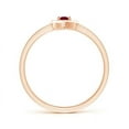 thumbnail image 2 of ANGARA Natural Floating Round Ruby Open Heart Promise Ring in 14K Rose Gold for Women (Size-2.5mm) | July Birthstone, Birthday, Anniversary, Jewelry Gift for Women | Natural Ruby Ring, 2 of 7