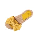thumbnail image 2 of Samdudou Espadrille Sandals Open Toe Bow Knot Flat Slide Jute Rope Sole Summer Vacation Beach Ladies Casual Style Footwear Outdoor Daily Wear Lightweight Walking Modern Trendy Design, 2 of 8