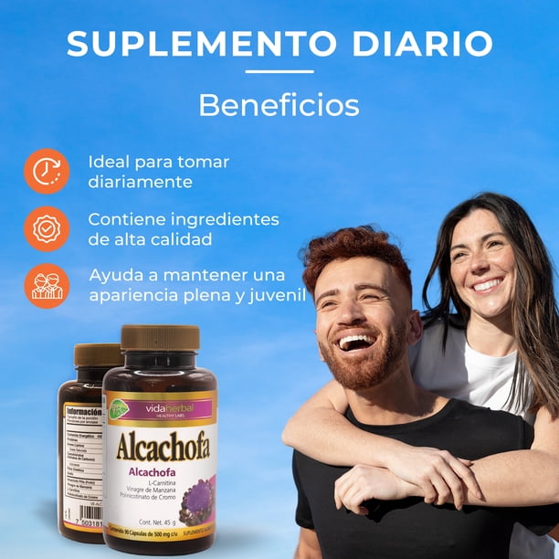 l carnitina con alcachofa liquida Suplemento Alcachofa con L-Carnitina 90 Cápsulas