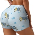 thumbnail image 2 of Naloa Cartoon Turtle Biker Shorts for Women Seamless Scrunch Short Women’s Yoga Shorts for Gym Running Sport Shorts - Medium, 2 of 9