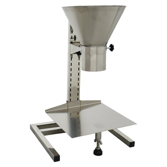 Techtongda Stainless Steel Feeding Hopper Dispensing Funnel for Powder Paste Liquid Granule with Support Stand