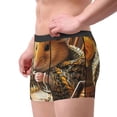 thumbnail image 2 of Sikiie Modern Floral Guinea Pig Print Men's Boxer Briefs, Elastic Waistband Boxer Briefs Leggings-X-Large, 2 of 5