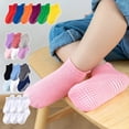 thumbnail image 2 of 6 par/lote de calcetines antideslizantes de algodón para niños de 0 a 6 años para niños y niñas, calcetín de corte bajo para chico con empuñaduras de goma para las cuatro estaciones Tan Jianjun  unisex, 2 of 2