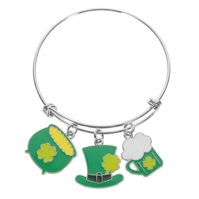 Pulsera del día de San Patricio Pulsera irlandesa Pulsera decorativa Pulsera con dijes Pulsera de mujer