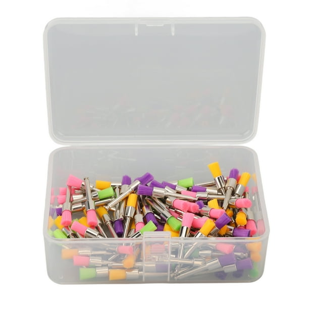 Cepillos de pulido dental desechables de silicona, 100 unidades, colores variados