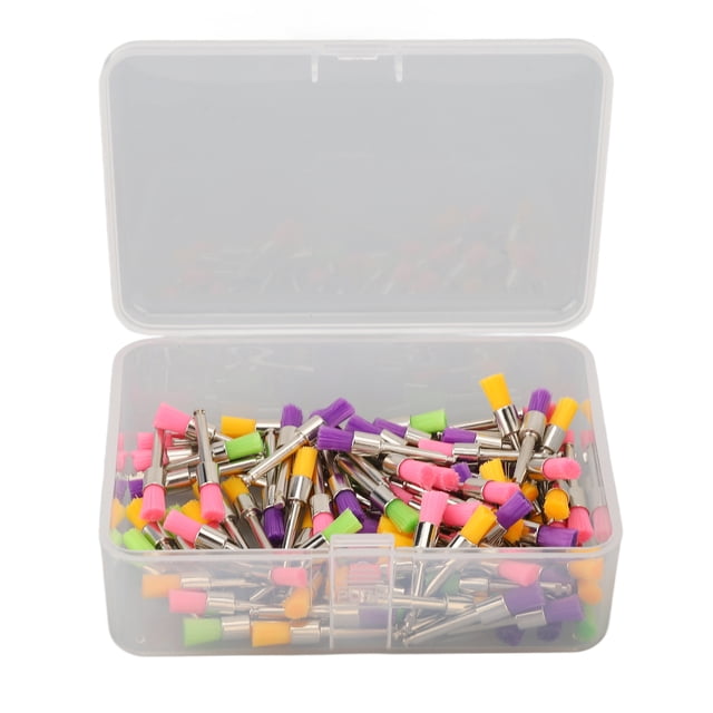 Cepillos de pulido dental desechables de silicona, 100 unidades, colores variados
