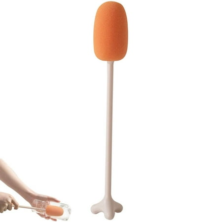 

Fovolat Sponge Cup Brush Long Handle Sponge Cleaner Brush Cup Cleaner With Stand and Long Handle BPA Free For Cleaning Sports Bottles Water Bottles security