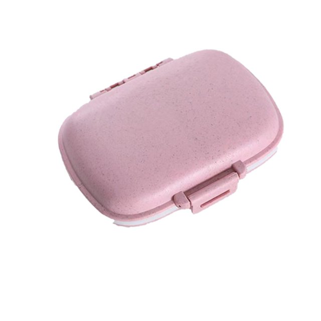Mini caja organizadora de píldoras portátil, 3 rejillas de tabletas de contenedor de almacenamiento, caja de píldoras de medicina semanal, dispensador de medicamentos