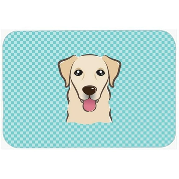 Carolines Treasures  Checkerboard Blue Golden Retriever Mouse Pad