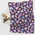 thumbnail image 6 of Naloa Skull colorful mushroom rainbow Dog Blanket, 3 Sizes Cat Blanket for Indoor Cats Large Medium Small Dog Gifts-, 6 of 8