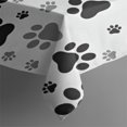 thumbnail image 3 of Grey Dog Paw Footprint Rectangle Tablecloth 60"x84",Waterproof Polyester Rectangle Table Cloth, Wipeable Spillproof Polyester Tablecloth for Dining, Camping, Indoor and Outdoor, 3 of 5