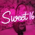 thumbnail image 4 of Letrero decorativo SYLHOME Sweet 16 LED rosa neón de 40 x 13 cm USB, 4 of 8