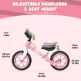 thumbnail image 1 of Simzone Upgraded Balance Bike for 2 3 4 5 Year Old Kids Boys Girls 12-Inch Wheels Training Bike No Pedal Adjustable Seat & Handlebar Height, Pink, 1 of 9