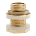 thumbnail image 2 of DOLITY 2-19pack Brass Water Tank Connector Bulkhead Fitting with Rubber DN15 34mm 2 Pcs, 2 of 9