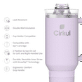 thumbnail image 4 of Cirkul 40oz All-Day StrawSip Double-Wall Insulated Stainless Steel Tumbler with Handle, Lilac (Light Purple), 4 of 9