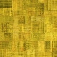 thumbnail image 1 of Ahgly Company Machine Washable Indoor Square Patchwork Yellow Transitional Area Rugs, 6' Square, 1 of 4