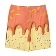 thumbnail image 4 of Toddler Girl Clothes under $5 Elastic Waistband Pocket Ice Cream Cake Print Summer Casual Pants Loose Sports Shorts 5-14Y Orange 11-12 Years, 4 of 4