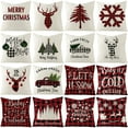 thumbnail image 5 of Yidarton 45*45cm Home Supplies Christmas Pillow Case Nordic Plaid Linen Cushion Case Sofa Pillow Case, 5 of 5