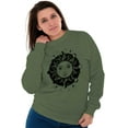 thumbnail image 5 of Celestial Sun Symbolic Spirit Animal Women Crewneck Sweatshirt Brisco Brands X, 5 of 6