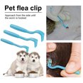 thumbnail image 1 of 3 unids/set de pinzas para garrapatas para el cuidado de mascotas, pinzas para perros, pulgas, pinzas para piojos de gato, herramienta (azul), 1 of 7