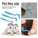 thumbnail image 4 of Clip Para Garrapatas De Mascotas 3 unids/set de pinzas para garrapatas para el cuidado de mascotas, pinzas para perros, pulgas, pinzas para piojos de gato, herramienta (azul) Tmvgtek Libre de BPA, 4 of 7
