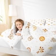 thumbnail image 4 of Homewish Cute Elephant Giraffe Lion 3 Pieces Queen Comforter Set For Children Teens Girls,Cartoon Animal Ultra Soft Bedding Sets,Kawaii Cartoon Rainbow Stars Bedding Comforter Set, 4 of 8