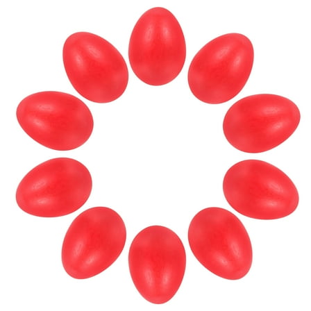 TEHAUX Toy Eggs Red 10Pcs 2.2X1.6X1.6In