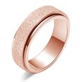 thumbnail image 2 of Anillo giratorio de oro rosa para la ansiedad, 6 mm de acero inoxidable, anillo de ansieda LAOYOU LAOYOU, 2 of 2