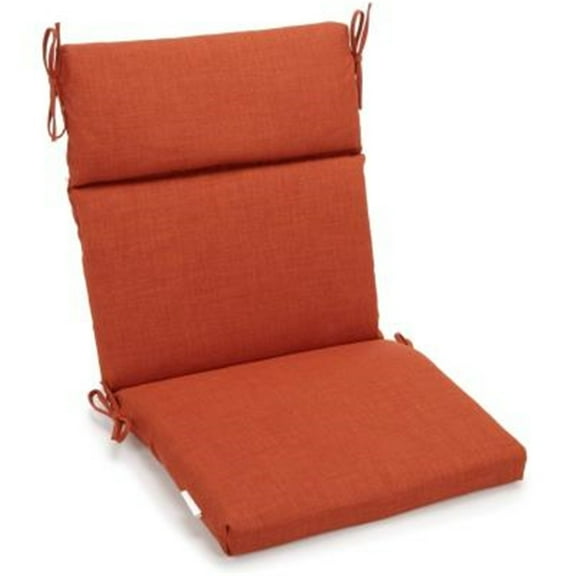Blazing Needles Spun Polyester Outdoor Seat/Back Chair Cushion-Color:Cinnamon