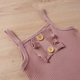 thumbnail image 4 of Yutk Newborn infant Girl Sleeveless Romper Bodysuit with Ruffles Shorts Outfits Pink, 4 of 9