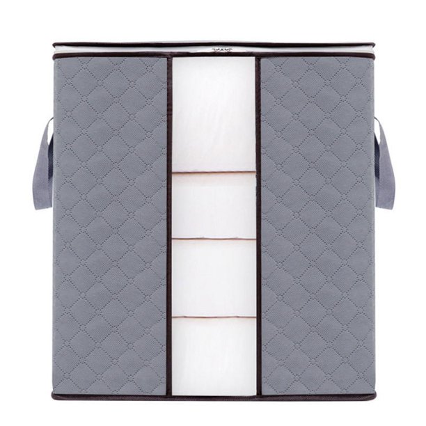 Bolsas de almacenamiento extra grandes para mantas, bolsas de almacenamiento para edredones con asas reforzadas, contenedores de almacenamiento de ropa transpirables para ropa de cama King C
